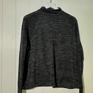 BDG Shirt Women's Small Relaxed Mock Soft Comfort Stretch Heathered Grey